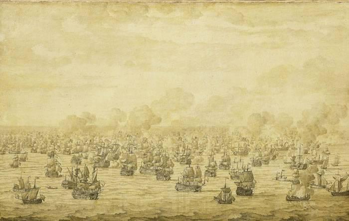 Willem van de Velde the Elder The First Battle of Schooneveld, 28 May 1673